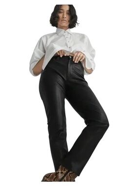 Rag & Bone- WREN LEATHER Pants High Rise Slim Pants- 100% Leather Brand New